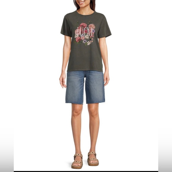 ☘️Lucky Brand Stretch Denim Bermuda Shorts-NWT -☘️SZ 4 - Picture 1 of 15